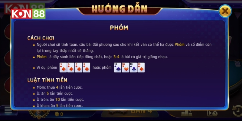 Luật chơi Phỏm