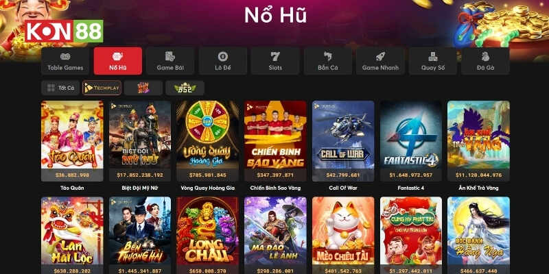 Sảnh game nổ hũ TechPlay